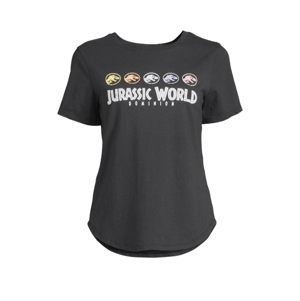 Women's Jurassic World Graphic T-Shirt with Short Sleeves XS-0-2